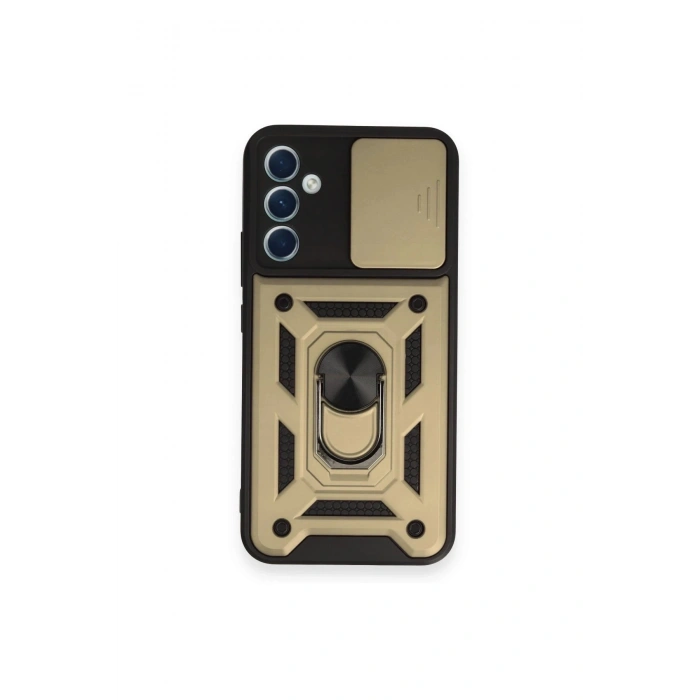 Durukar®  Samsung Galaxy A54 5G Kılıf Pars Lens Yüzüklü Silikon - Gold