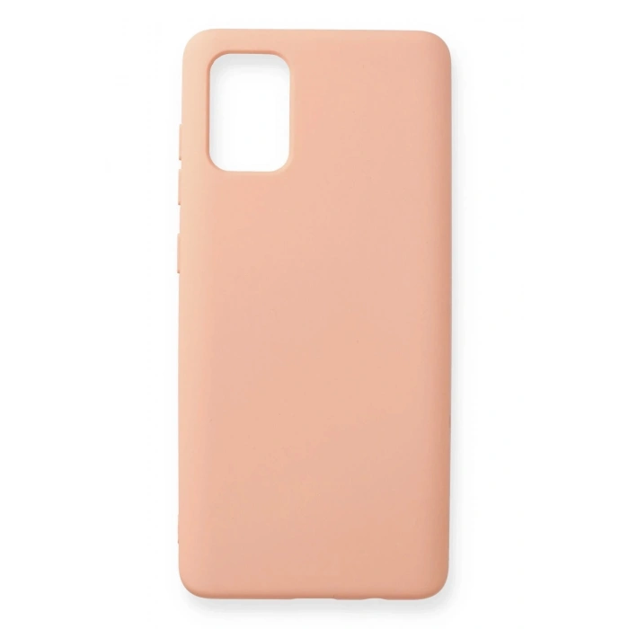 Durukar®  Samsung Galaxy A71 Kılıf Nano içi Kadife Silikon - Pudra
