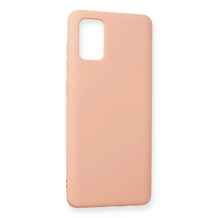 Durukar®  Samsung Galaxy A71 Kılıf Nano içi Kadife Silikon - Pudra