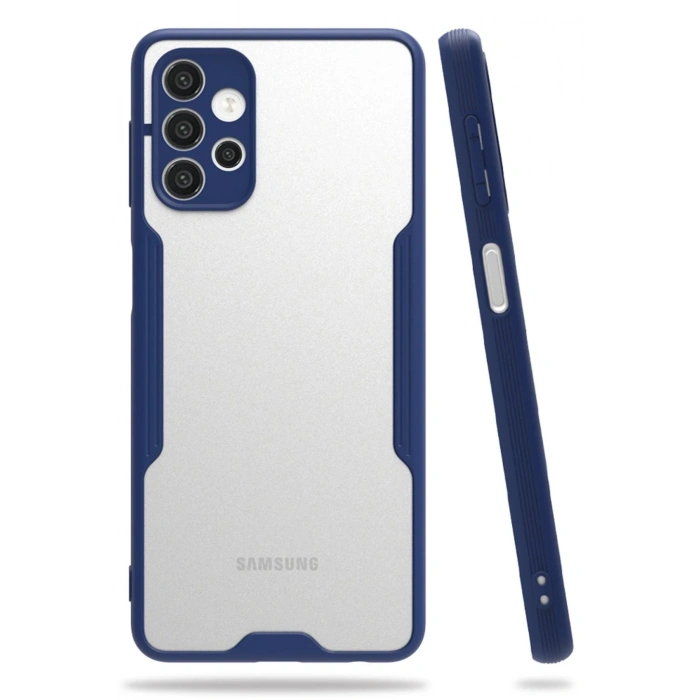 Durukar®  Samsung Galaxy A72 Kılıf Platin Silikon - Lacivert