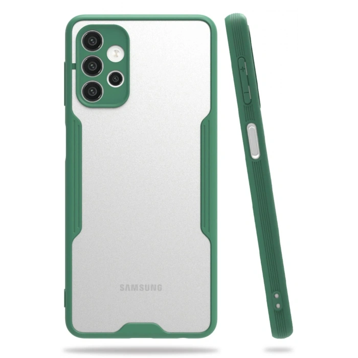 Durukar®  Samsung Galaxy A72 Kılıf Platin Silikon - Yeşil
