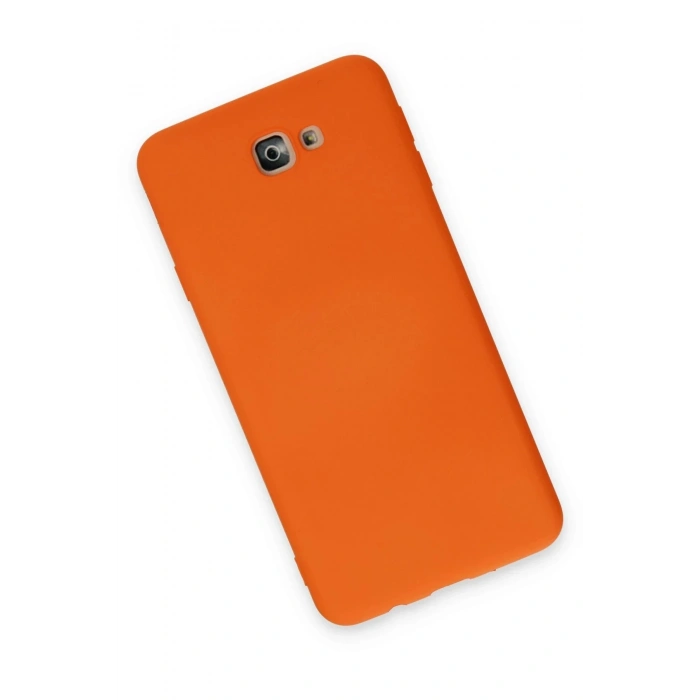 Durukar®  Samsung Galaxy J7 Prime Kılıf Nano içi Kadife Silikon - Turuncu
