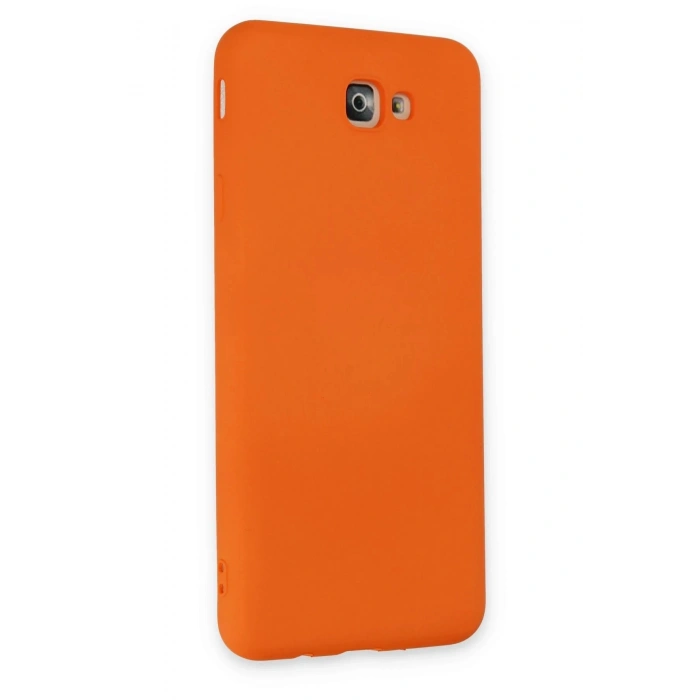 Durukar®  Samsung Galaxy J7 Prime Kılıf Nano içi Kadife Silikon - Turuncu