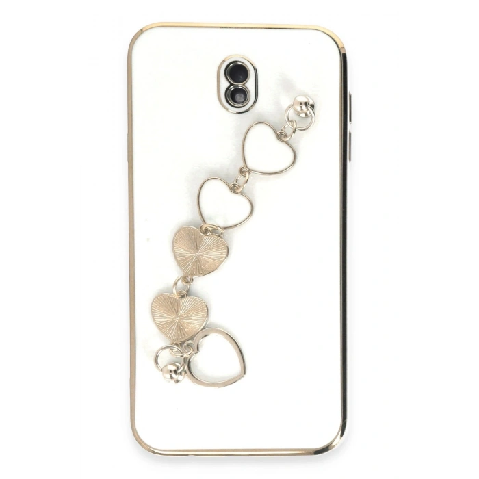 Durukar®  Samsung Galaxy J7 Pro / J730 Kılıf Esila Silikon - Beyaz