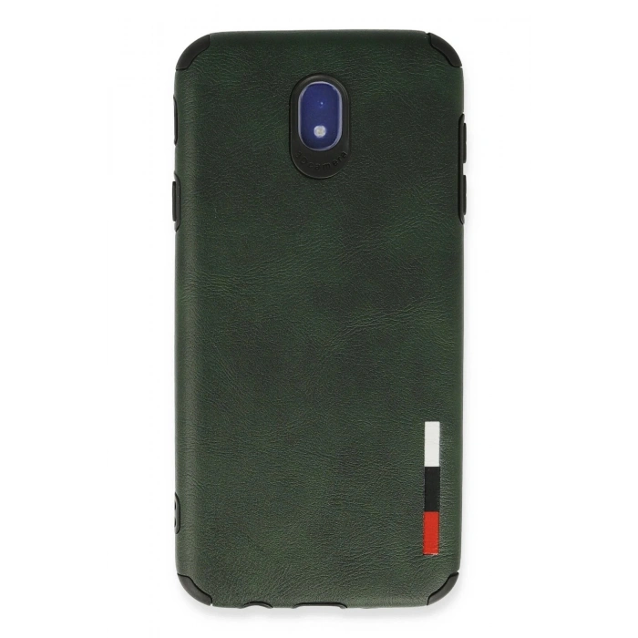 Durukar®  Samsung Galaxy J7 Pro / J730 Kılıf Loop Deri Silikon - Yeşil