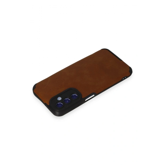 Durukar®  Samsung Galaxy M34 5G Kılıf Loop Deri Silikon - Kahverengi