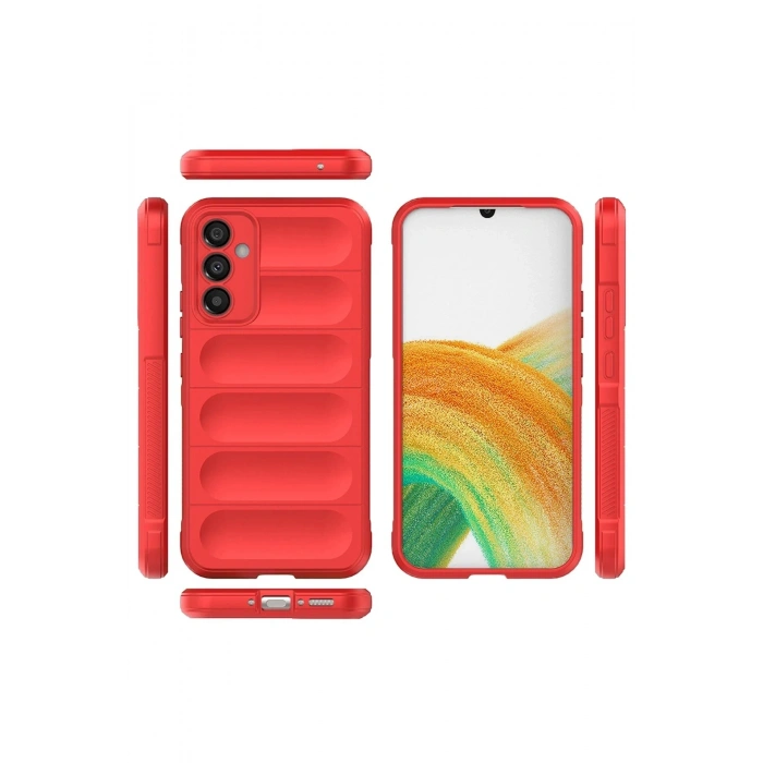 Durukar®  Samsung Galaxy M34 5G Kılıf Optimum Silikon - Kırmızı