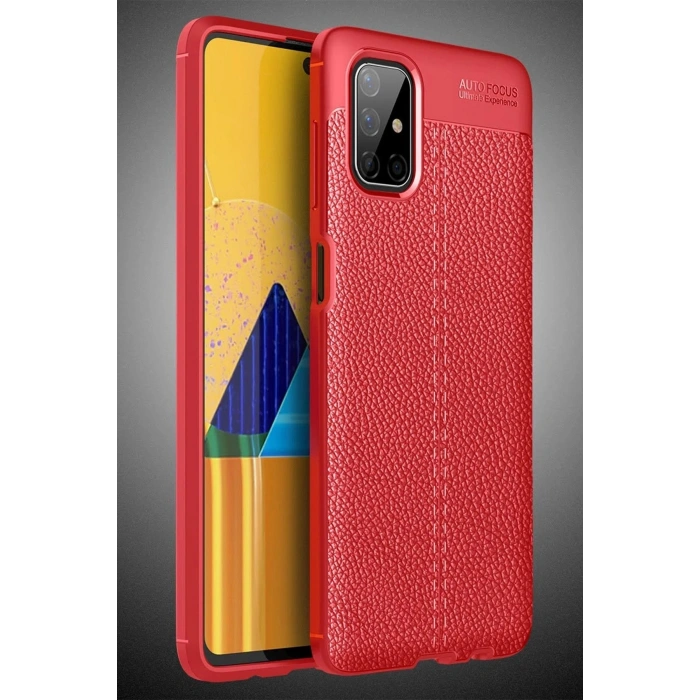 Mey İthalat®  Samsung Galaxy M51 Kılıf Auto Focus Kapak - Kırmızı