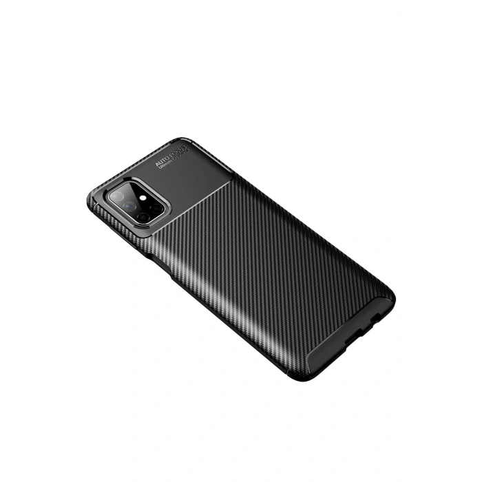 Durukar®  Samsung Galaxy M51 Kılıf Auto Focus Karbon Kapak - Siyah