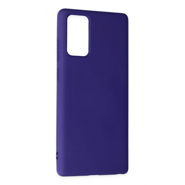 Durukar®  Samsung Galaxy Note 20 Kılıf Nano içi Kadife Silikon - Mor