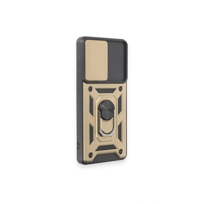 Durukar®  Samsung Galaxy S20 FE Kılıf Pars Lens Yüzüklü Silikon - Gold