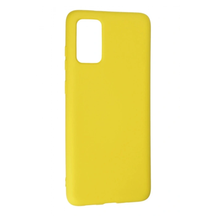 Durukar®  Samsung Galaxy S20 Plus Kılıf Nano içi Kadife Silikon - Sarı