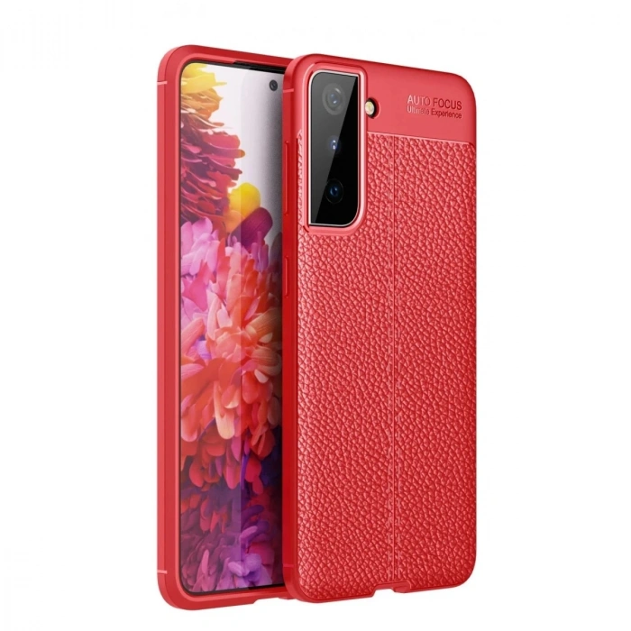 Mey İthalat®  Samsung Galaxy S21 Kılıf Auto Focus Kapak - Kırmızı