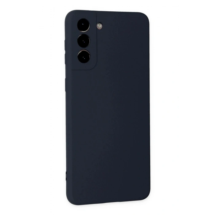 Mey İthalat®  Samsung Galaxy S21 Plus Kılıf Nano içi Kadife Silikon - Lacivert