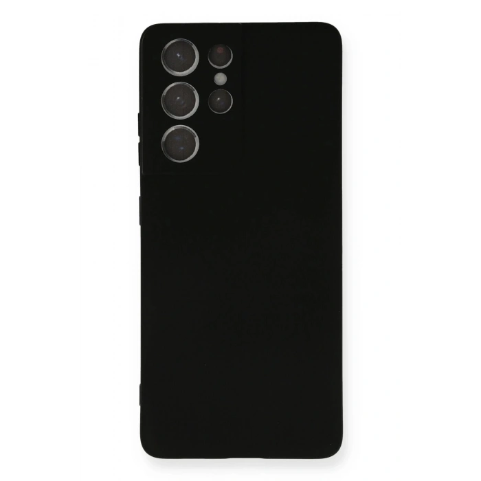 Durukar®  Samsung Galaxy S21 Ultra Kılıf Nano içi Kadife Silikon - Siyah