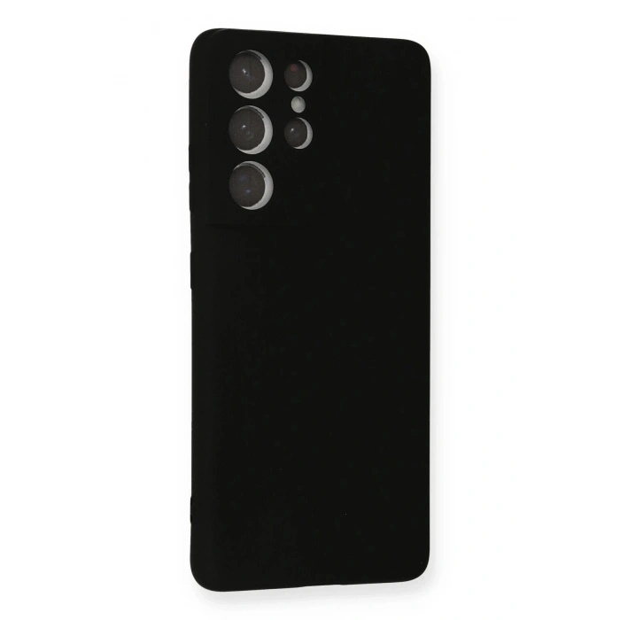 Durukar®  Samsung Galaxy S21 Ultra Kılıf Nano içi Kadife Silikon - Siyah