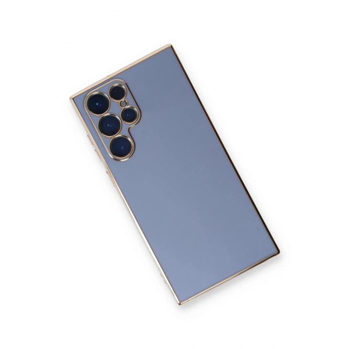 Durukar®  Samsung Galaxy S22 Ultra Kılıf Volet Silikon - Mavi