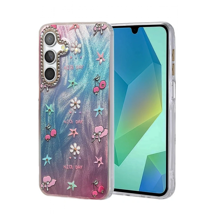 Durukar®  Samsung Galaxy S23 FE Kılıf Blade Aynalı Desenli Kapak - Desen 4