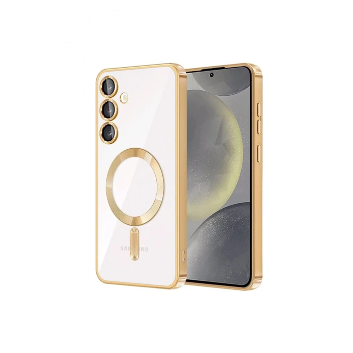 Durukar®  Samsung Galaxy S23 Kılıf Kross Magneticsafe Kapak - Gold