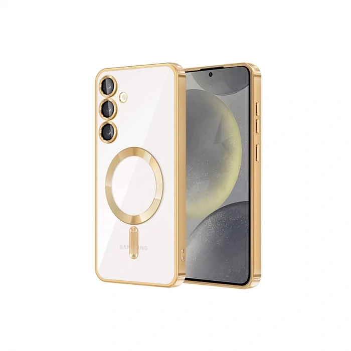 Durukar®  Samsung Galaxy S23 Kılıf Kross Magneticsafe Kapak - Gold