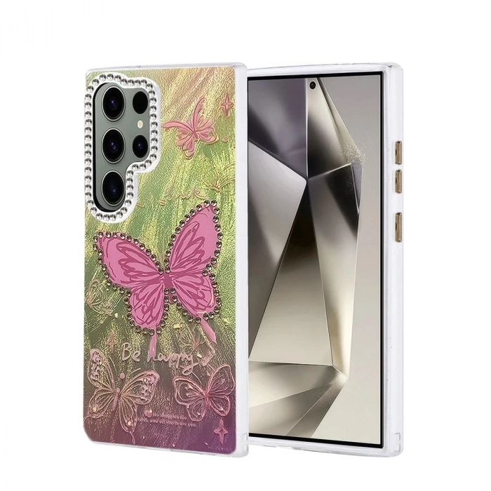 Durukar®  Samsung Galaxy S23 Ultra Kılıf Blade Aynalı Desenli Kapak - Desen 5