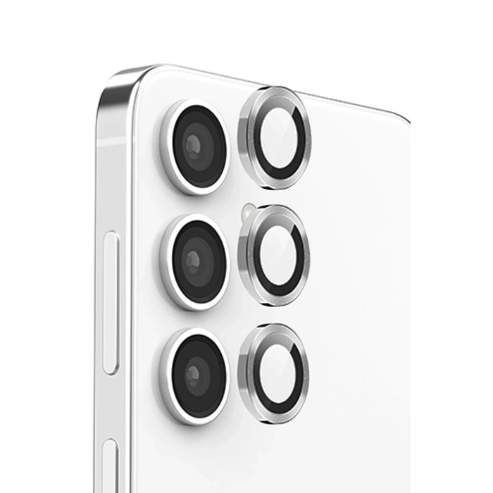 Mey İthalat®  Samsung Galaxy S24 FE Raze Metal Kamera Lens - Gri