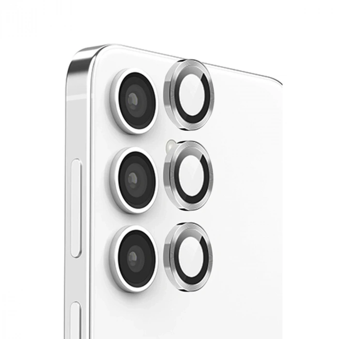 Mey İthalat®  Samsung Galaxy S24 FE Raze Metal Kamera Lens - Gri