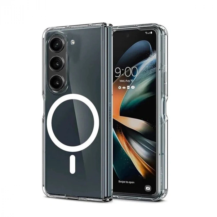 Durukar®  Samsung Galaxy Z Fold 6 Kılıf Magneticsafe Şeffaf Silikon - Şeffaf