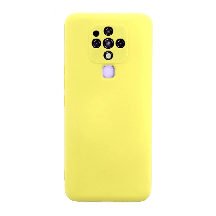Durukar®  Tecno Camon 16 Kılıf Nano içi Kadife Silikon - Sarı
