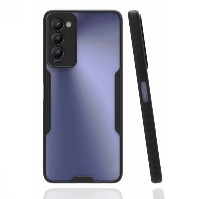 Durukar®  Tecno Camon 18 Kılıf Platin Silikon - Siyah