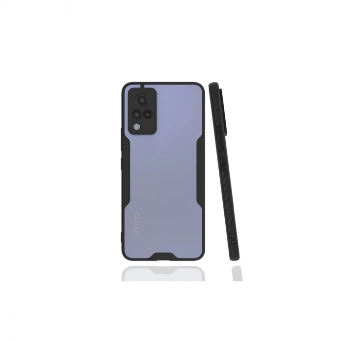 Mey İthalat®  Vivo V21 Kılıf Platin Silikon - Siyah