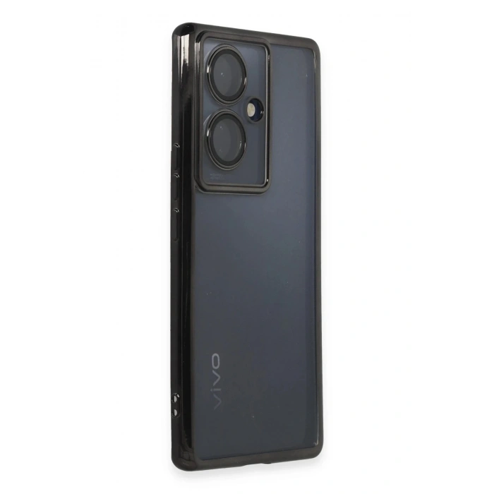 Durukar®  Vivo V29 Lite Kılıf  Lensli Silikon - Siyah