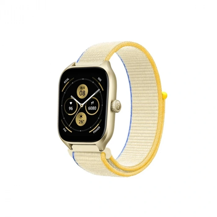 Durukar®  Watch 22mm Hasırlı Cırtcırtlı Kordon - Beyaz