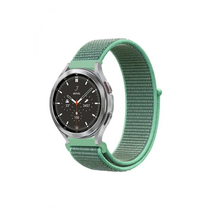 Durukar®  Watch 22mm Hasırlı Cırtcırtlı Kordon - Turkuaz1