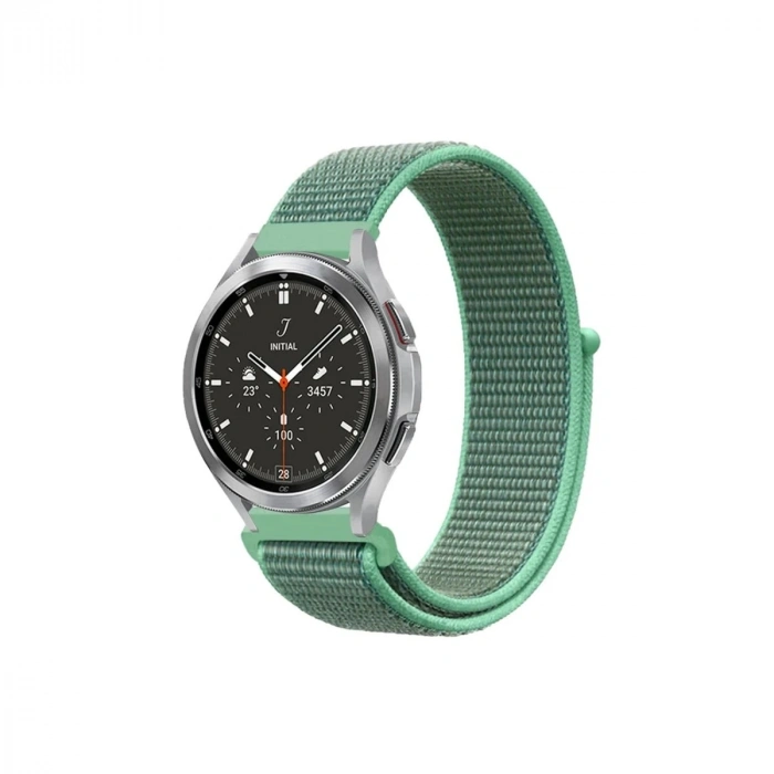 Durukar®  Watch 22mm Hasırlı Cırtcırtlı Kordon - Turkuaz1