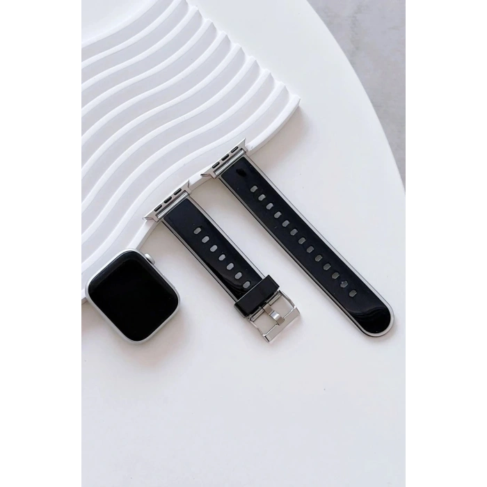 Durukar®  Watch 38mm Jelly Silikon Kordon - Siyah