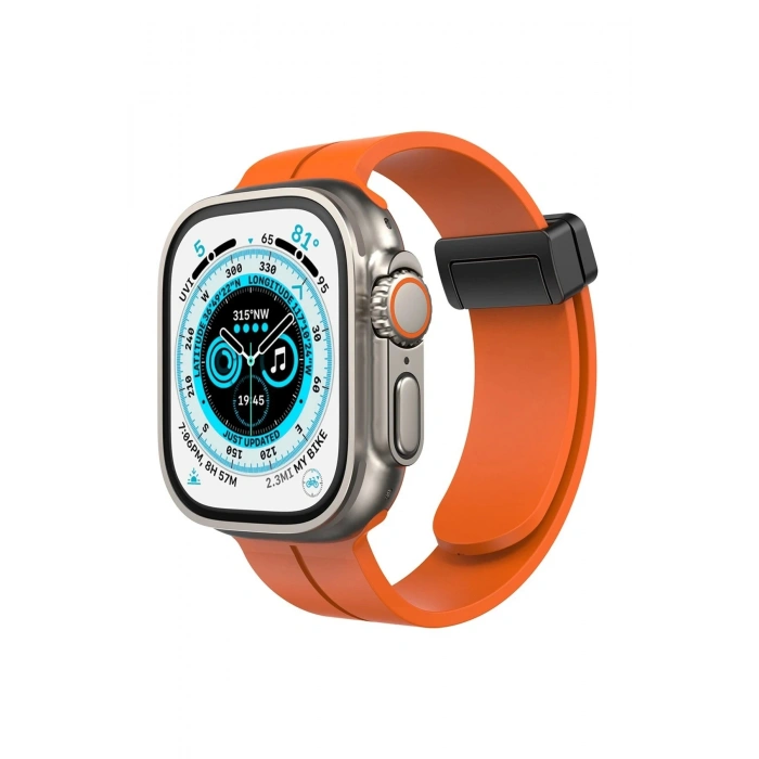 Durukar®   Watch 42mm KR412 Elegance Stylısh Kordon - Turuncu