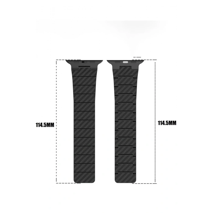 Durukar®  Watch 45mm Carbon Steel Kordon - Siyah