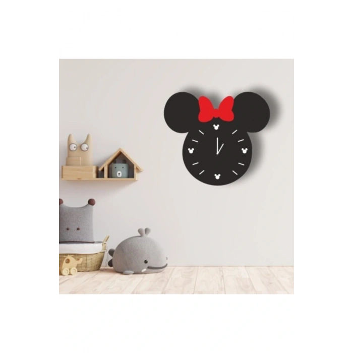 Mickey Mouse Ahşap Duvar Saati 50 x 41
