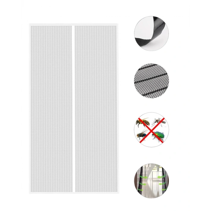 Mıknatıslı Kapı Sinekliği 105x210 Cm Çift Taraflı Bant Hediyeli