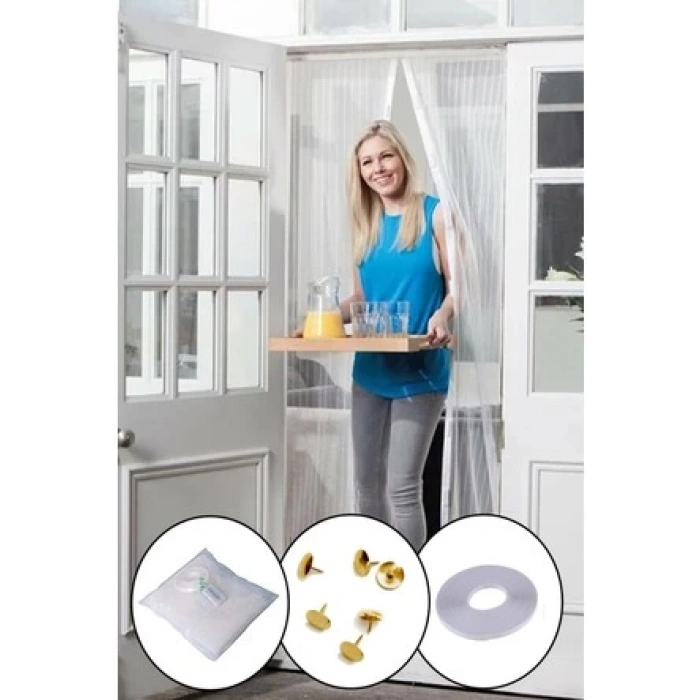 Magnetic Door Fly Screen Mesh Curtain 105 x 205 cm (5365)