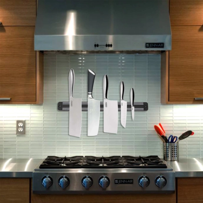 Mıknatıslı Paslanmaz Duvar Bıçak Askısı Standı 33 Cm Aparat (5365)