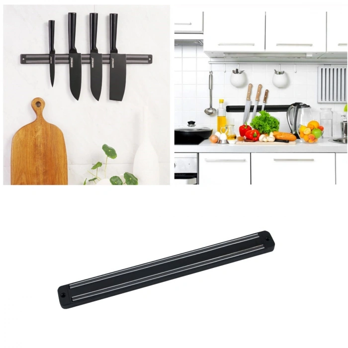 Mıknatıslı Paslanmaz Duvar Bıçak Askısı Standı 33 Cm Aparat (5365)