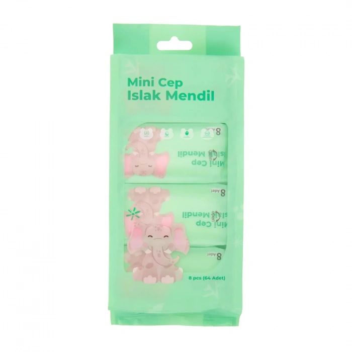 Mini Cep Islak Mendil Günlük Pratik 8&apos;li Paket (5365)