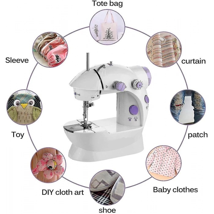 Миниатюрная домашняя швейная машина с ножной педалью Sewing Machine