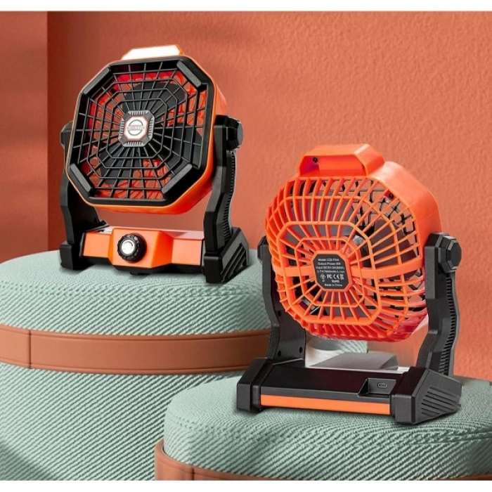 Mini Şarjlı Ledli Kare Fan