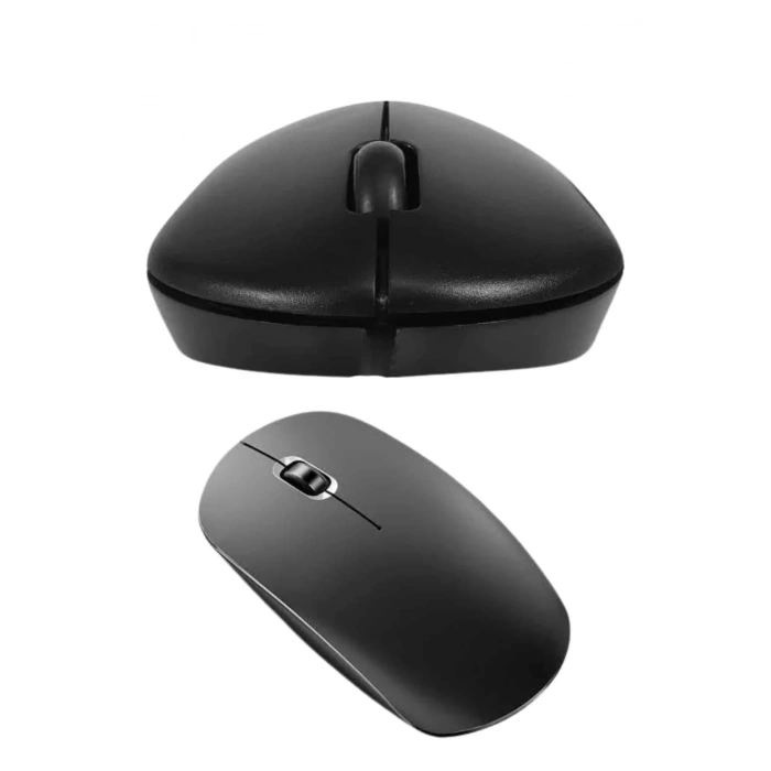 Minimal Tasarımlı Siyah Kablosuz Mouse 1600 Dpı Optik Sensör