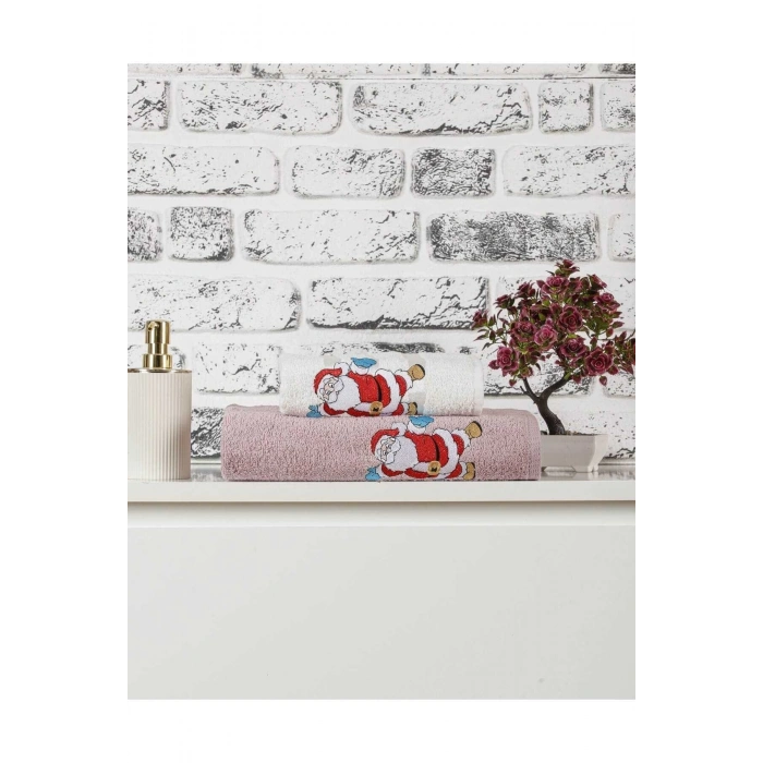 Mira Home Ванная комната Зимний набор полотенец с изображением Санта-Клауса