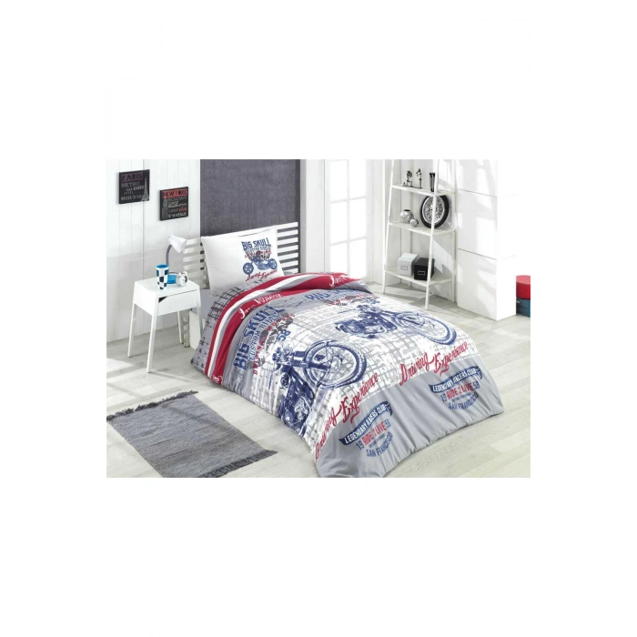 Mira Home Single Young Boy Duvet Set Motorcycle