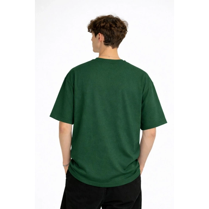 MN - Bear Baskılı Oversize Tişört HAKI